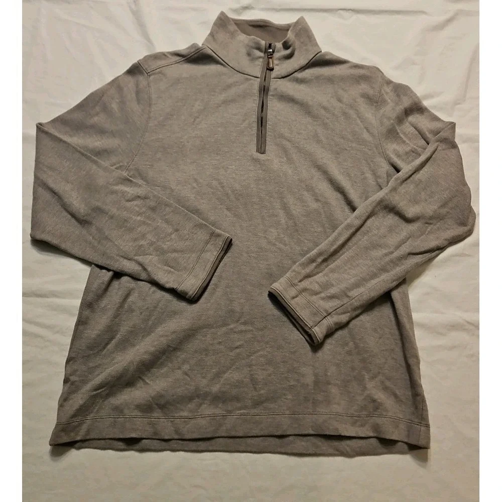 Banana Republic 1/4‎ Zip Pullover Urban Gray Mens Large